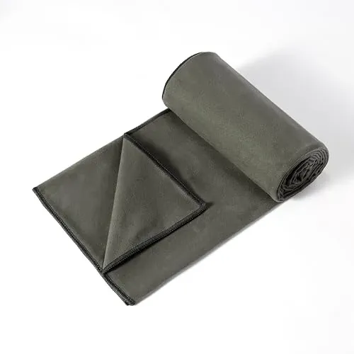 Amazon Basics Toalla para esterilla de yoga gris, antideslizante y absorbente (188 x 61 cm) foto 7