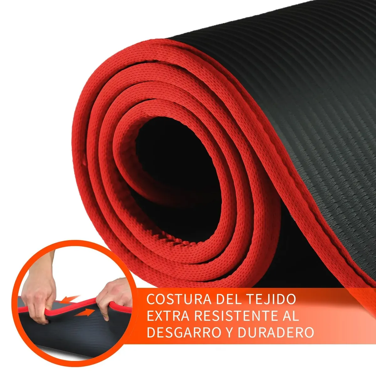 DH FitLife Esterilla Fitness NBR 183×61 cm, 10 mm para Yoga y Entrenamiento foto 2