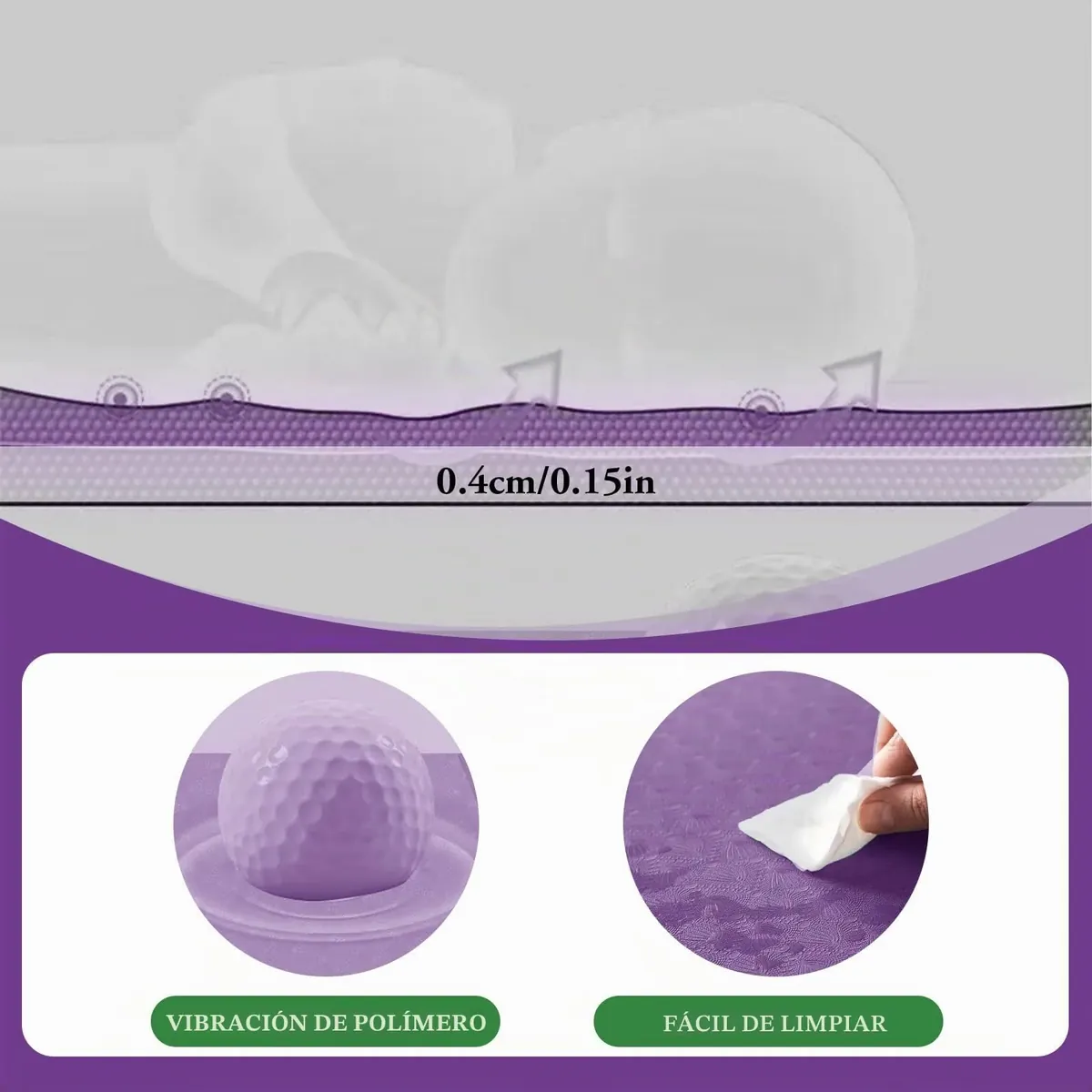 Esterilla de Yoga Plegable, Esterilla de Yoga Portátil Ligera, 183 x 61 x 0,4 cm, Antideslizante Esterilla de Fitness Portátil con Bolsa de Transporte para Viajes, Pilates y Deportes foto 3
