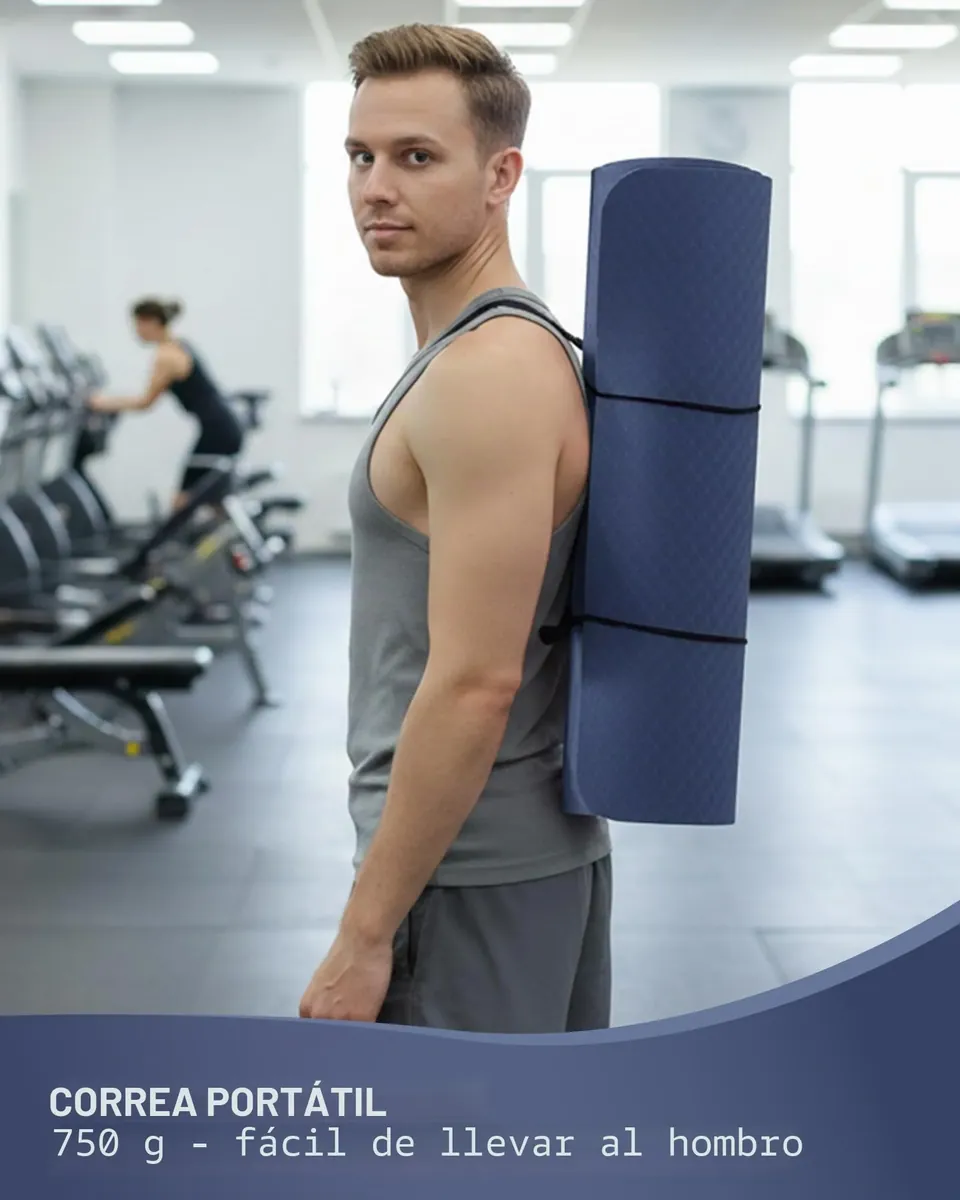 Good Nite Esterilla de yoga para gimnasia, pilates y ejercicio, antideslizante, gruesa, 6 mm, con correa de transporte, TPE, 183 x 61 x 0,6 cm foto 6