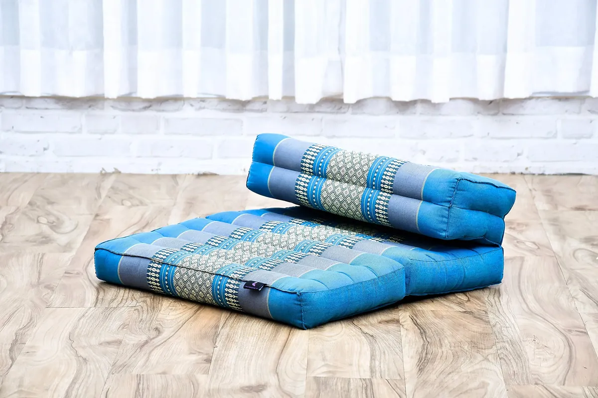 Leewadee Cojín de Meditación Plegable - Kapoc Cojín Suelo para Meditación & Relajación foto 4