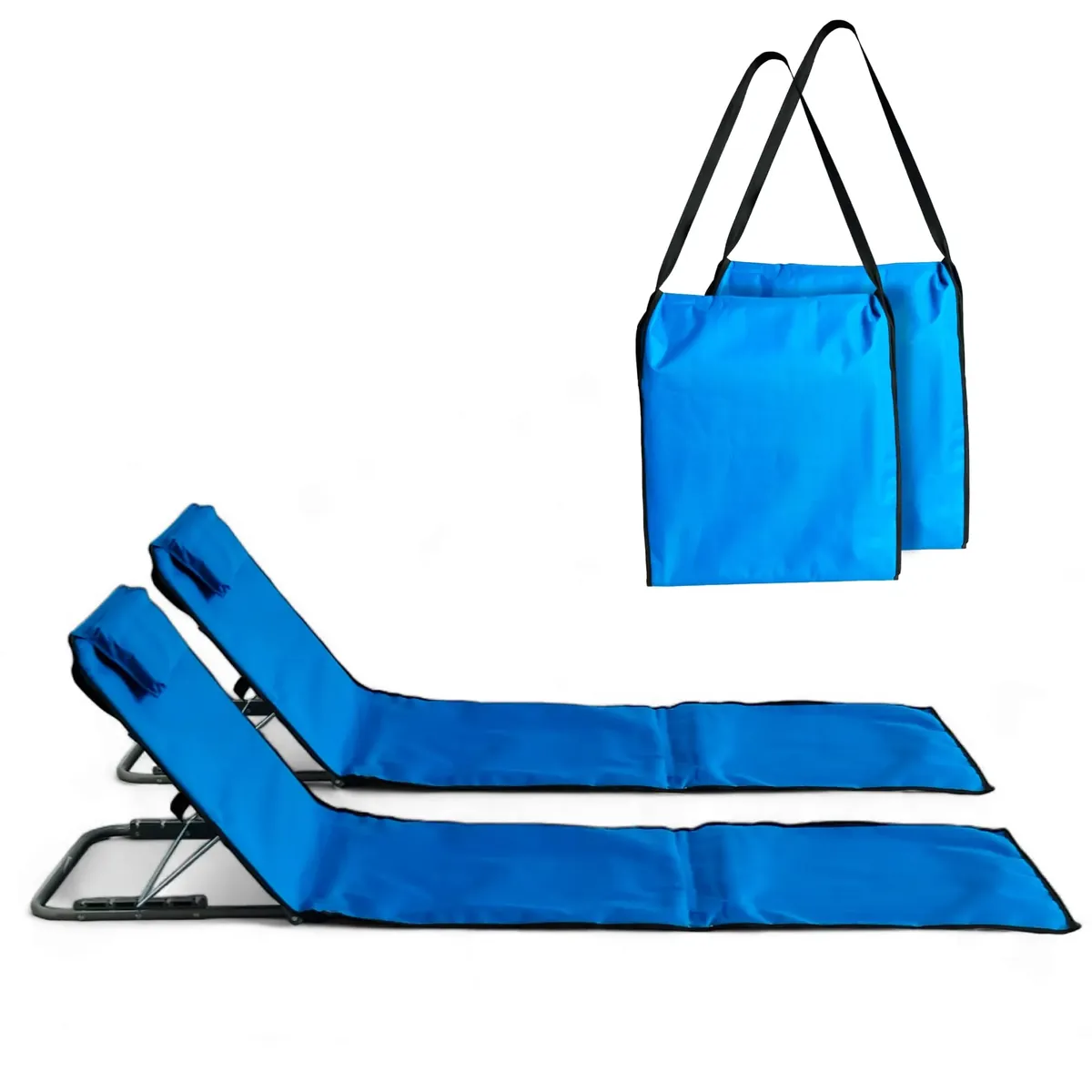 Pincho Esterilla de Playa Plegable con Respaldo Ajustable – Tumbona Portátil Ligera para Camping, Jardín y Piscina – Alfombra de Playa con Respaldo Ergonómico y Fácil Transporte (Turquesa)